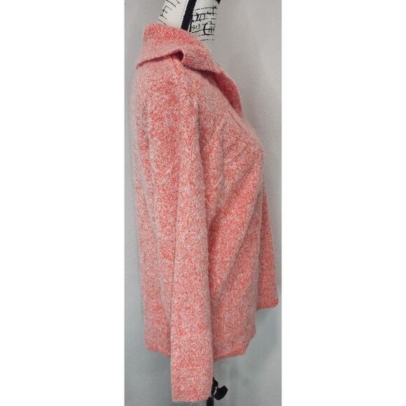 Zara Womens Pullover Outdoor Collared Knit Polo Sweaters Orange Small Checkered - Picture 7 of 11